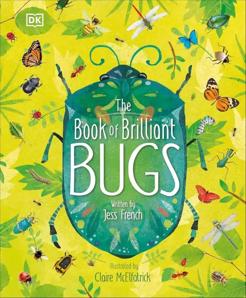 Book cover of “The Book of Brilliant Bugs” – detailed exploration of insects and their ecosystems for curious children.
