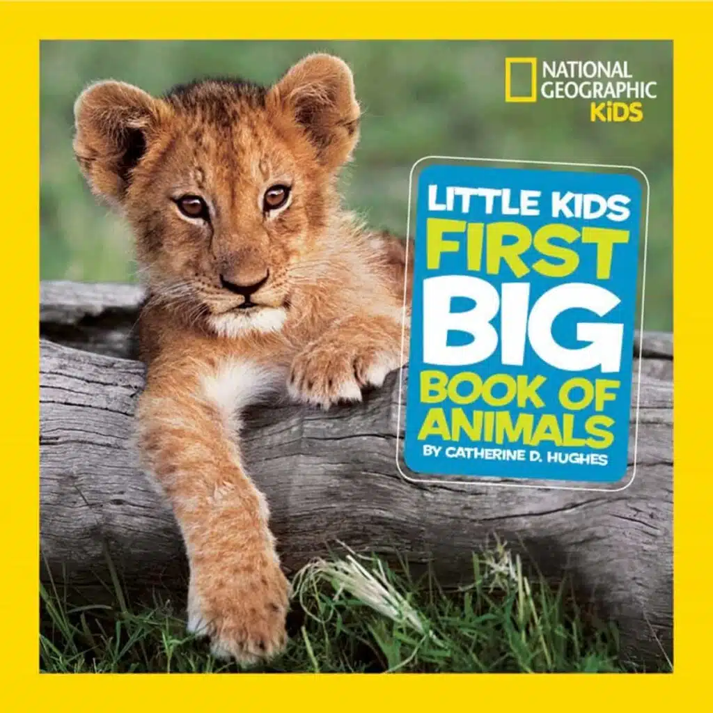 Book cover of “National Geographic First Big Book of Animals” – colorful animal introduction inspiring young wildlife explorers.