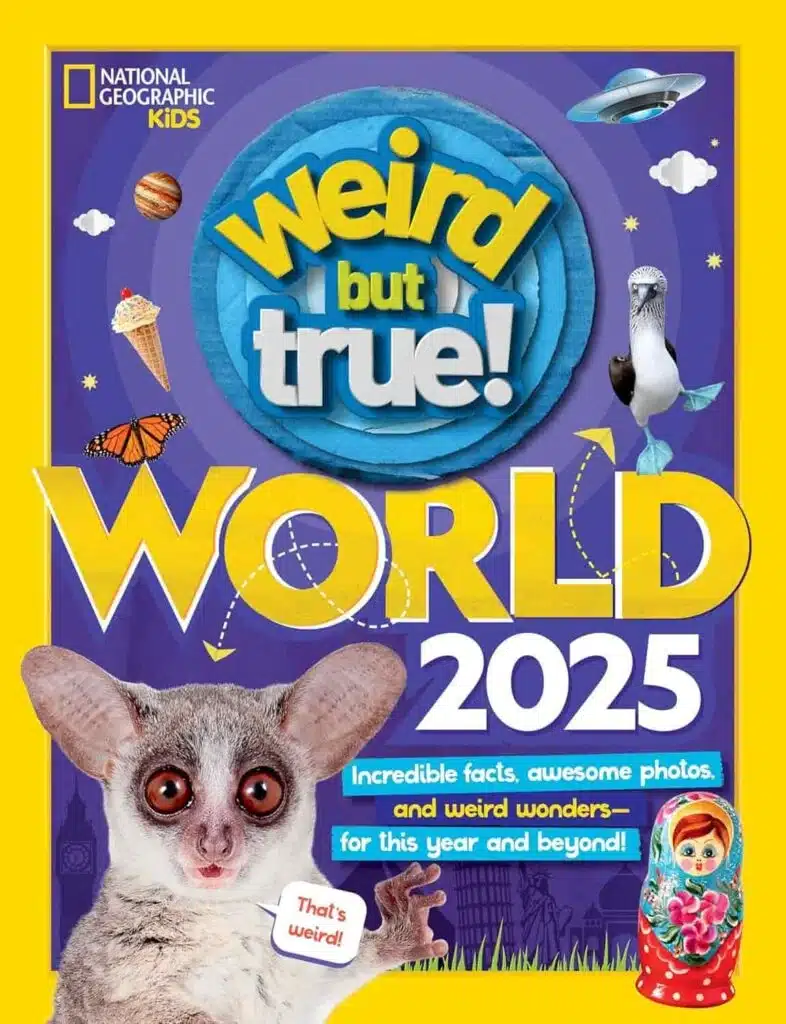 Book cover of “Weird But True!” – fun collection of unusual and fascinating science facts for kids.