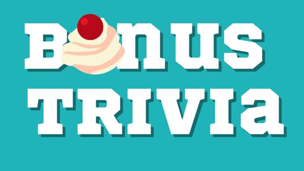 Ice cream with cherry - bonus trivia for middle school students