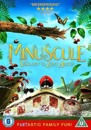 Movie cover of “Minuscule: Valley of the Lost Ants” – charming insect adventure showcasing teamwork and nature.