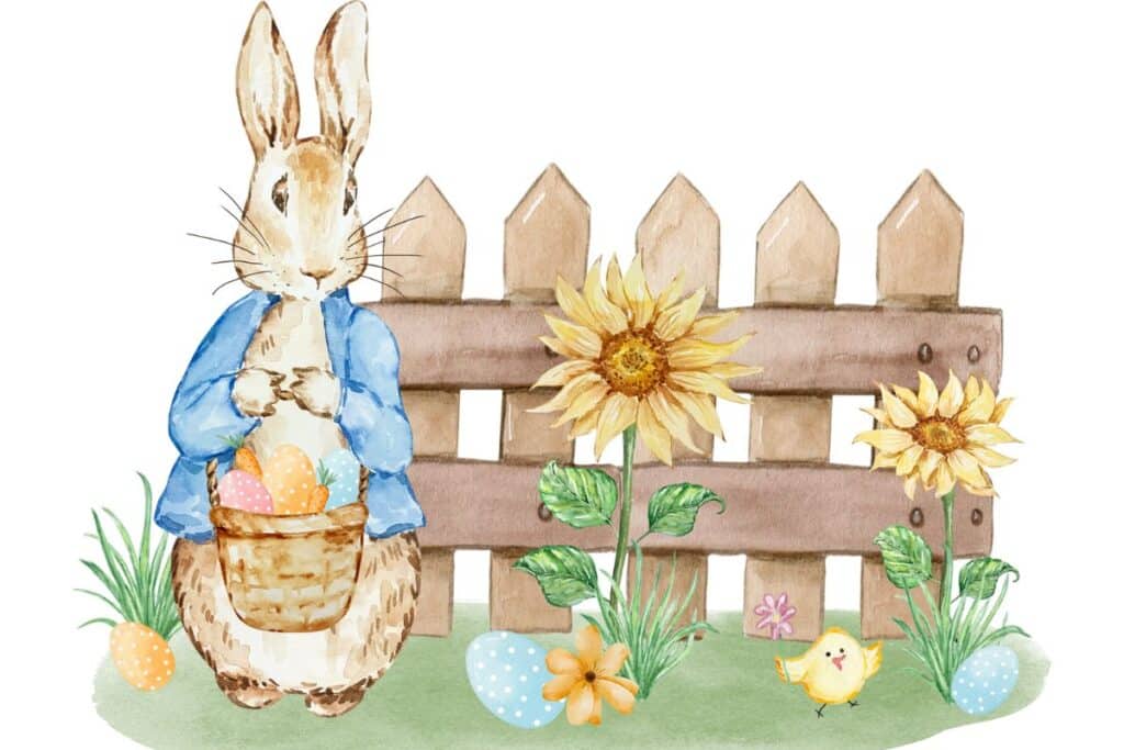 Storybook illustration of a bunny — inspiration from famous rabbits in books and movies.