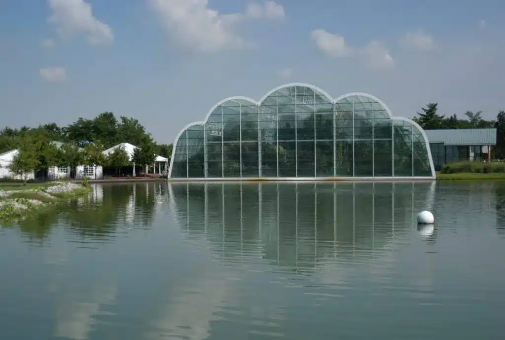 Glass conservatory at the Butterfly House near St. Louis