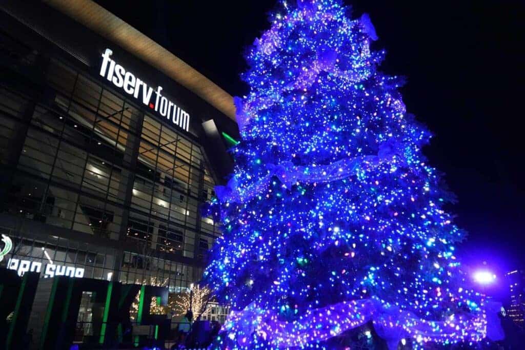 One of the Christmas tree lightings families can enjoy in Milwaukee.
