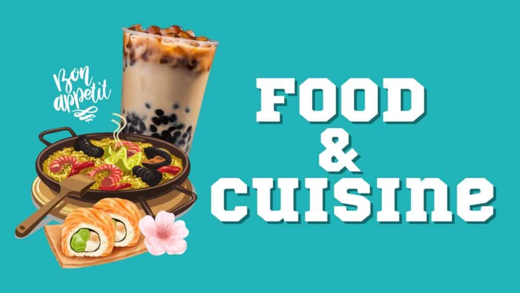 Boba, paella and sushi - food and cuisine trivia for middle school students