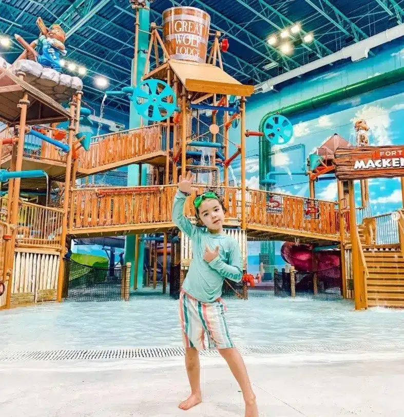 Fort Mackenzie water play area at Great Wolf Lodge Gurnee Illinois