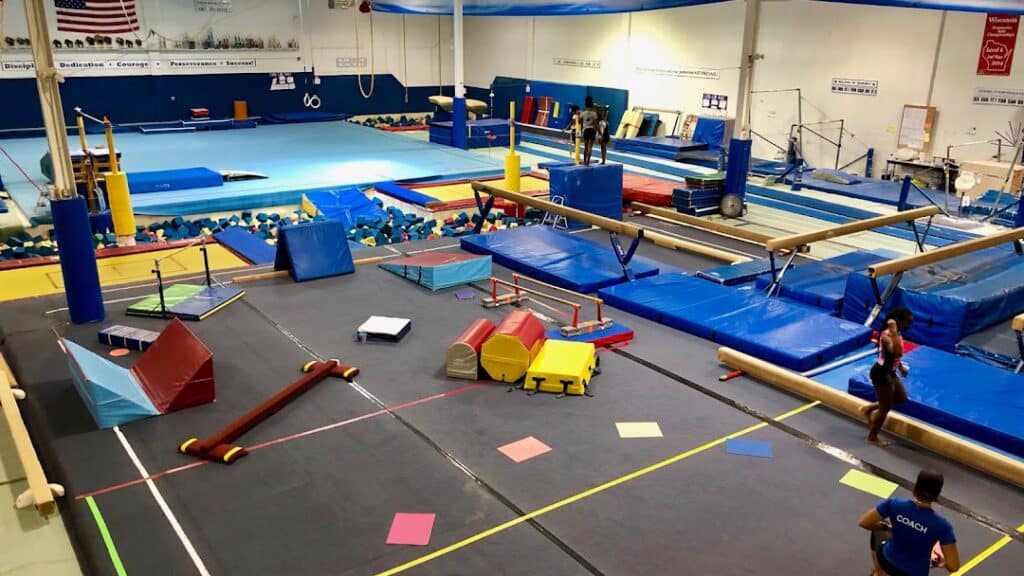 A girl doing her floor exercises at Infinite Gymnastics