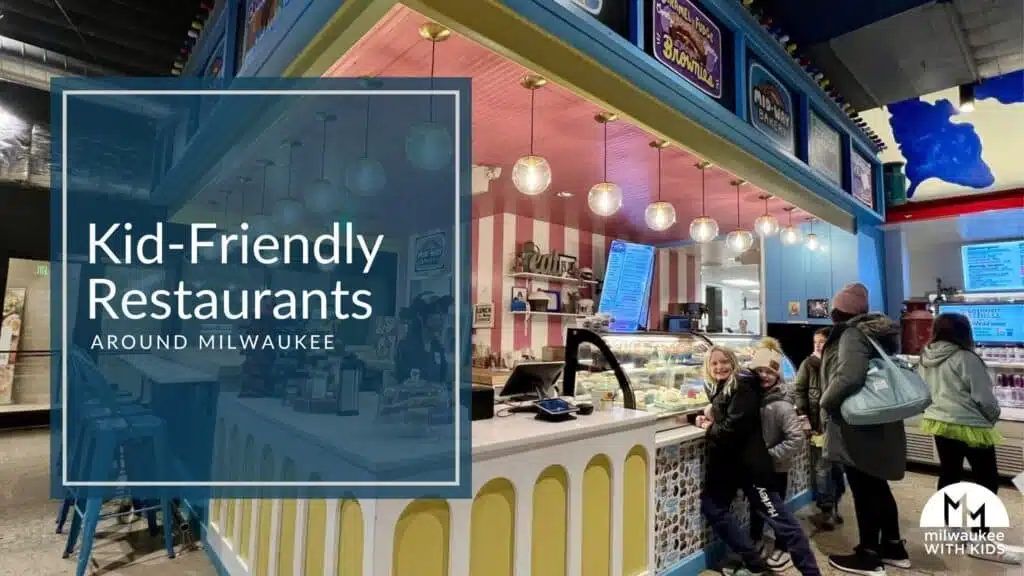 Kids waiting for their ice cream at one of the kid friendly restaurants around Milwaukee