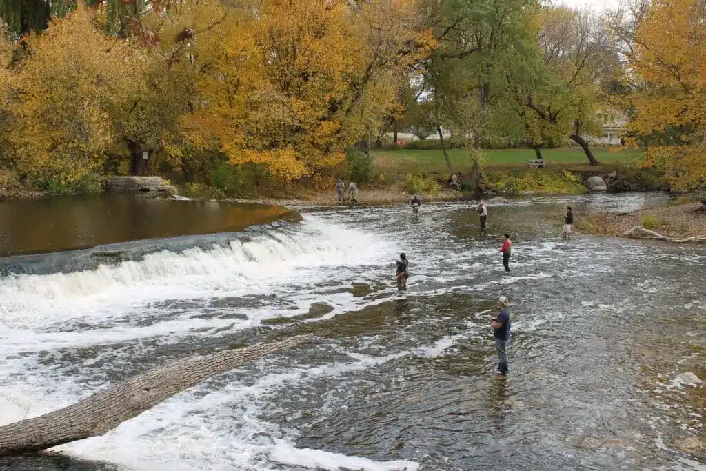 Kletzch Park Dam at Glendale along the Oak Leaf Trail in Southern Wisconsin