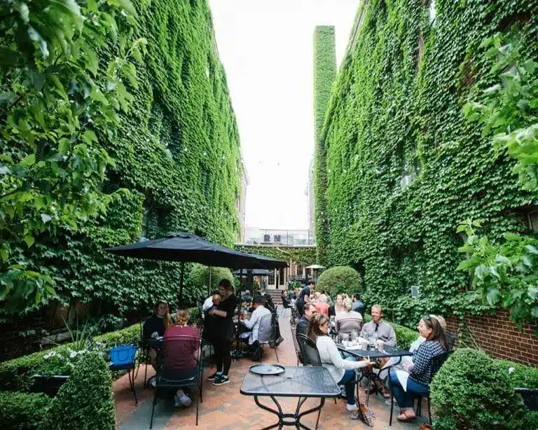 People having brunch at Café at The Plaza in Milwaukee