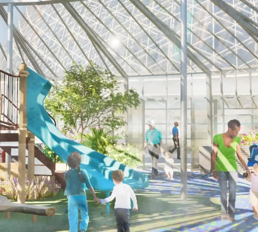 A rendering of the new Children's Garden at the Domes Milwuakee