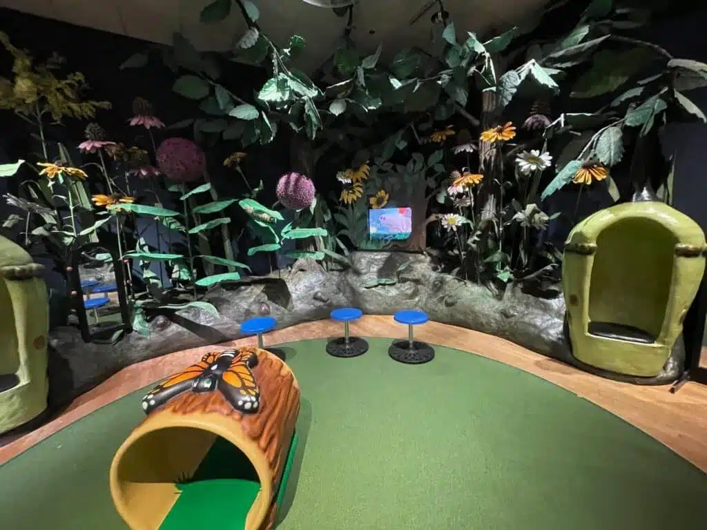 Interactive butterfly exhibit area for kids at Milwaukee Public Museum