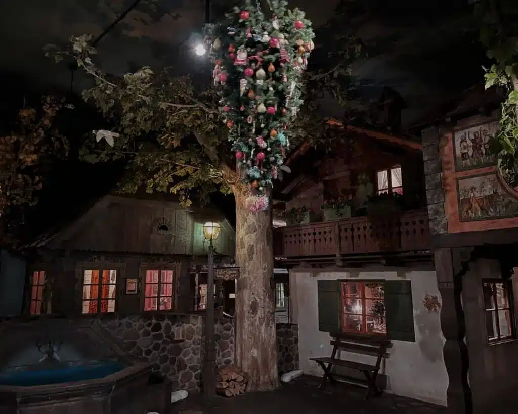 European Village exhibit with historic homes inside Milwaukee Public Museum