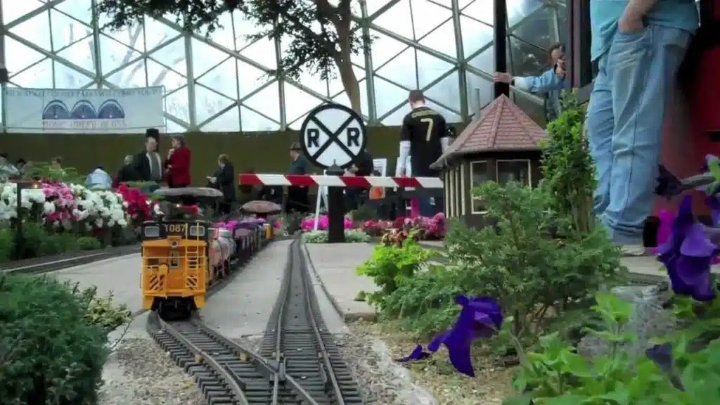 Model train display at Mitchell Park Domes