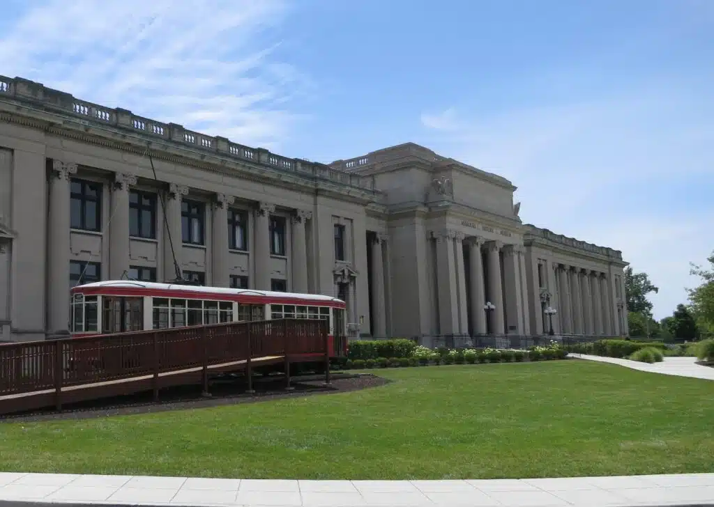 Classic exterior of the Missouri History Museum in Forest Park St. Louis
