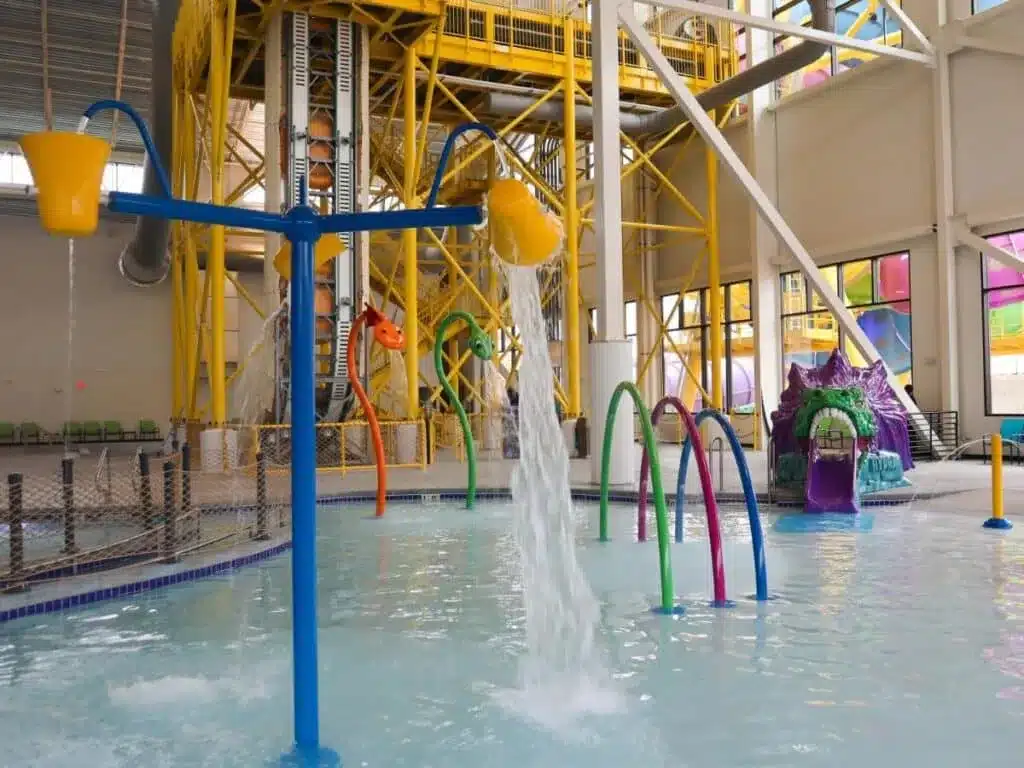 Interactive splash area at Mount Olympus at Wisconsin Dells