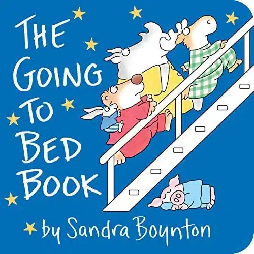 Book cover of “The Going to Bed Book” by Sandra Boynton – silly animals bedtime routine.