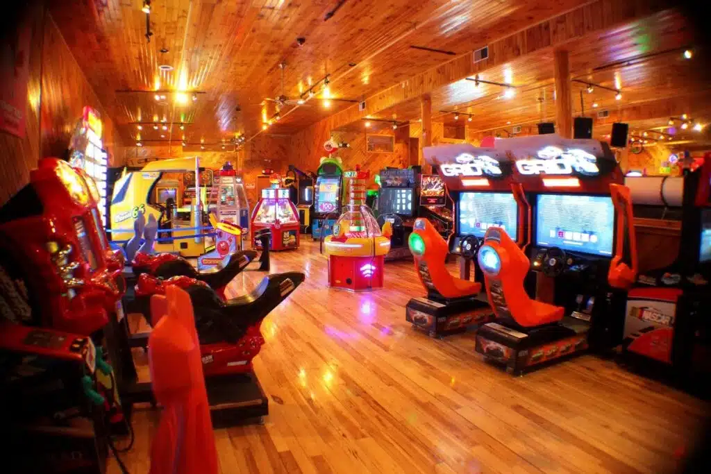 Arcade games at The Mineshaft in Hartford