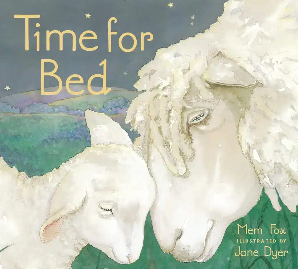 Book cover of “Time For Bed” by Mem Fox – calming bedtime story with soothing, repetitive text.