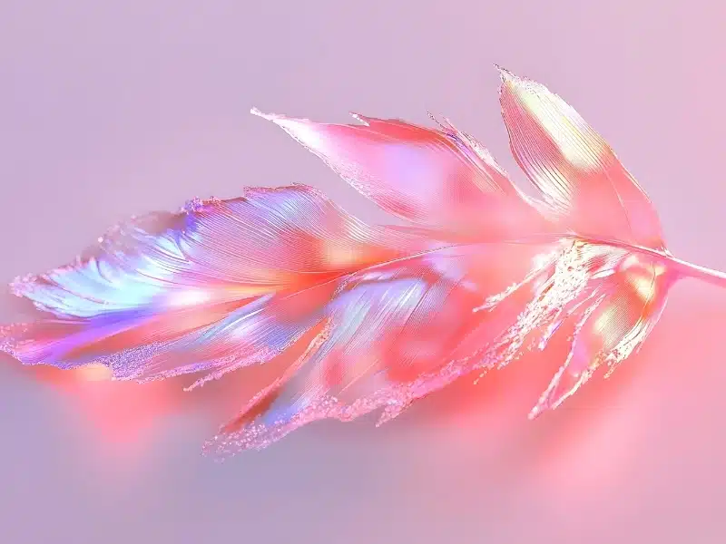 Soft abstract pink feather on pinkbackground symbolizing unique and rare baby name ideas