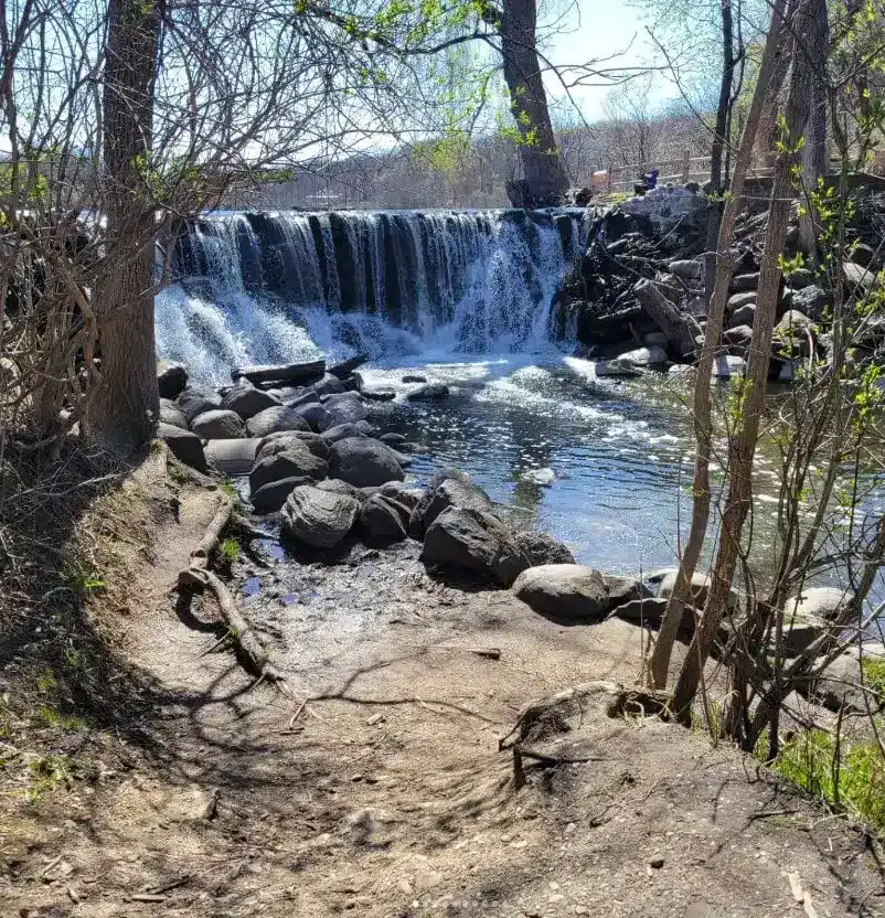Waterfall at Wehr Nature Center in Franklin, Wisconsin