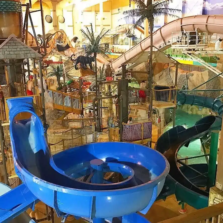 Indoor water slides and play areas at Chula Vista Resort in Wisconsin Dells